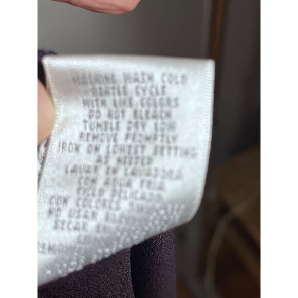 Worthington Floral Midi Skirt 16W Purple Ruffle Boho Western Resort Preppy 80s - Picture 9 of 9